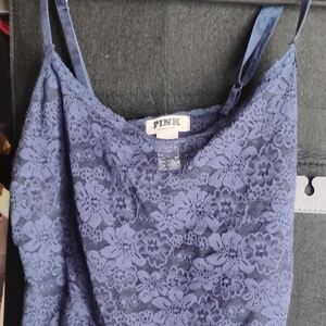 PINK Victoria's Secret Floral Lace Camisole in Blue